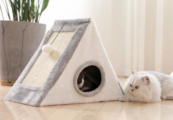 고양이 스크래처 나무 고양이 집 재미 놀이 기능과 상호 작용 장난감 Sisal 플러시 재료