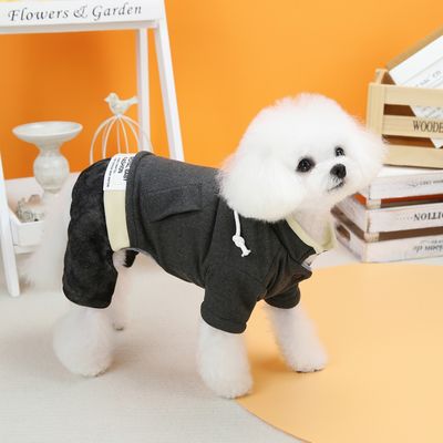 고전 넥타이 애완 동물 개 양털 후디 겨울에 작은 개에 대한 부드러운 스웨터 옷