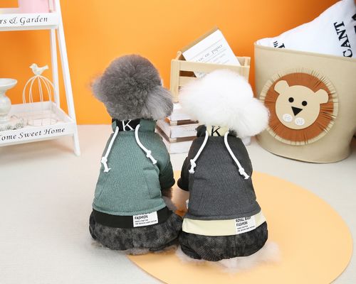 고전 넥타이 애완 동물 개 양털 후디 겨울에 작은 개에 대한 부드러운 스웨터 옷
