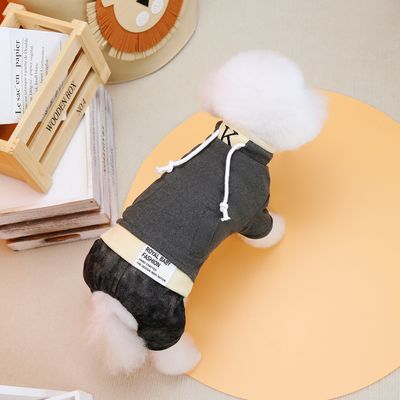고전 넥타이 애완 동물 개 양털 후디 겨울에 작은 개에 대한 부드러운 스웨터 옷