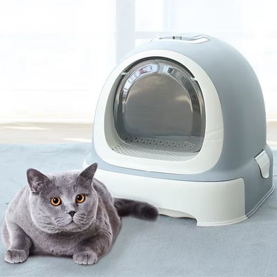 여러 고양이 친구들을 위한 자동 청소 플라스틱 고양이 쓰레기 상자