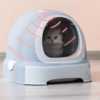 스쿠퍼와 뚜?? 을 가진 고양이 쓰레기 상자
