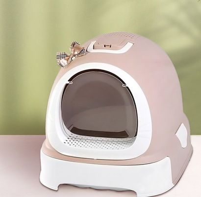 스쿠퍼와 뚜?? 을 가진 고양이 쓰레기 상자
