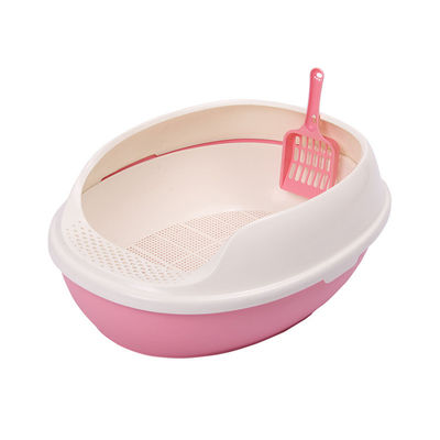 플라스틱 애완동물 용품 반 닫힌 고양이 쓰레기 상자