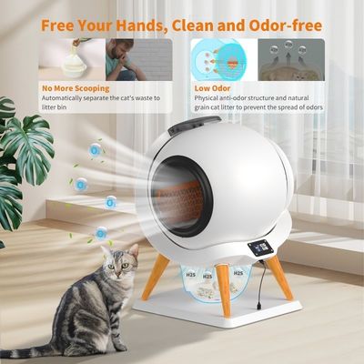스마트 쓰레기 상자 자칫 청소 자동 고양이 화장실 상자 대용량 및 APP 제어