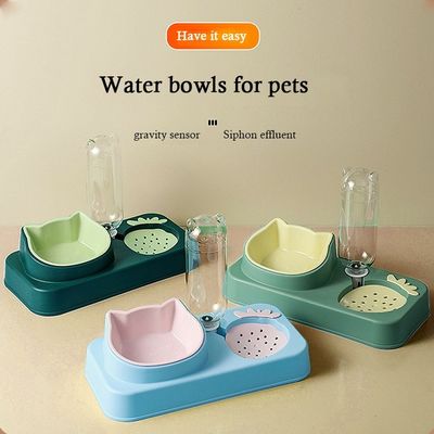 애완 동물 개 고양이 음료 물 병 고양이 음식 그릇 및 물 분배 장치에 대한 시간 설정이 없습니다