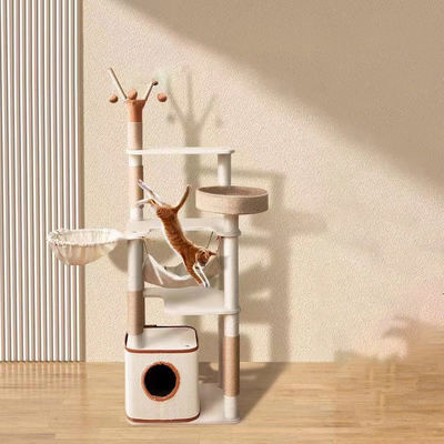 Function Fun Play 143cm 클래식 고양이 나무와 듀얼 콘도와 시살 고양이 스크래칭 포스트
