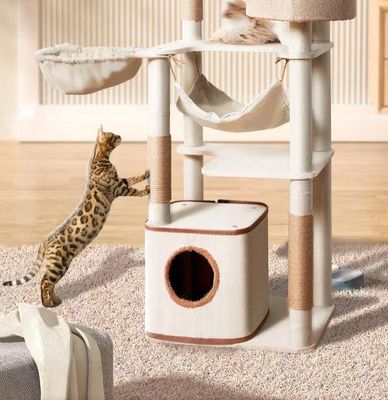 Function Fun Play 143cm 클래식 고양이 나무와 듀얼 콘도와 시살 고양이 스크래칭 포스트
