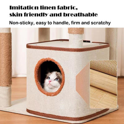 Function Fun Play 143cm 클래식 고양이 나무와 듀얼 콘도와 시살 고양이 스크래칭 포스트