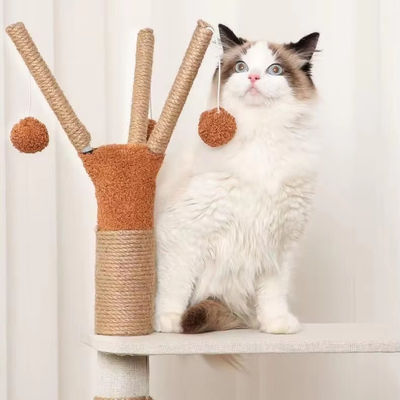 Function Fun Play 143cm 클래식 고양이 나무와 듀얼 콘도와 시살 고양이 스크래칭 포스트