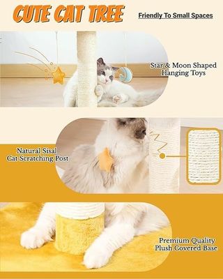 OEM/ODM 노란색 꽃 디자인 Sisal 스크래처와 망원경과 함께 큰 금속 프레임 고양이 타워