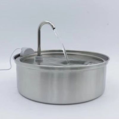 스테인레스 스틸 애완 동물 식수 분수 자동 개 물 그릇 디스펜서 고양이