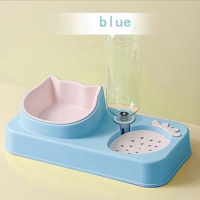다채로운 안티 톱드 개 고양이 먹기 음식 그릇 자동 애완 동물 음식 물 분배기