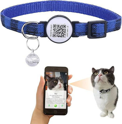 C-04 응급 연락처 QR 코드로 조절 가능한 애완 동물 목걸이