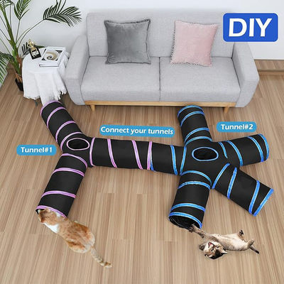 안전하고 내구성있는 3 Way 4 Way 5 Way 고양이 터널 장난감 부드러운 친환경의 장점