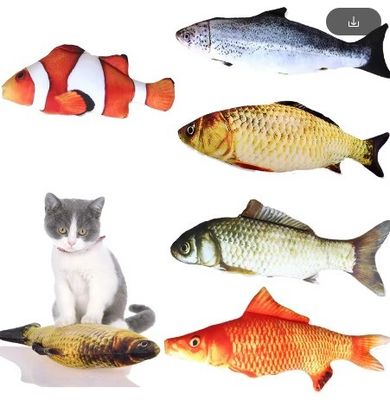 Catnip Plush 전기 이동식 물고기 고양이 장난감 지속적이고 상호 작용적인 놀이 시간
