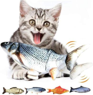 Catnip Plush 전기 이동식 물고기 고양이 장난감 지속적이고 상호 작용적인 놀이 시간