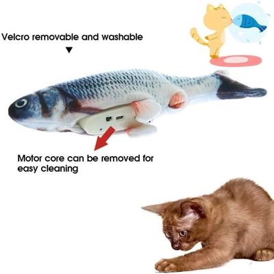Catnip Plush 전기 이동식 물고기 고양이 장난감 지속적이고 상호 작용적인 놀이 시간
