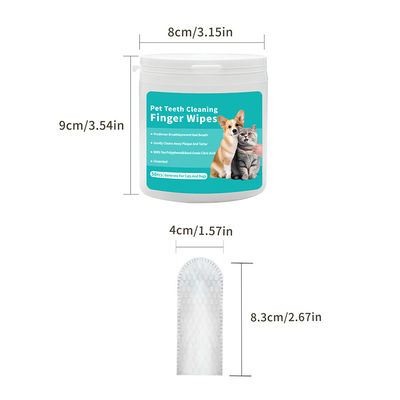 ST-03 반려동물 치아 백화 손가락 패드 젖은 지느러미 8.3cm*4cm