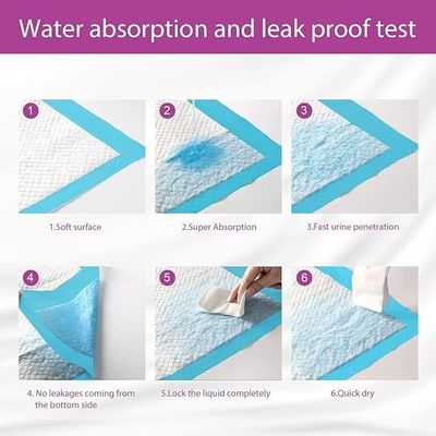직물 비무늬 반려동물 훈련 패드 수질성 Pee Pads 56*56cm