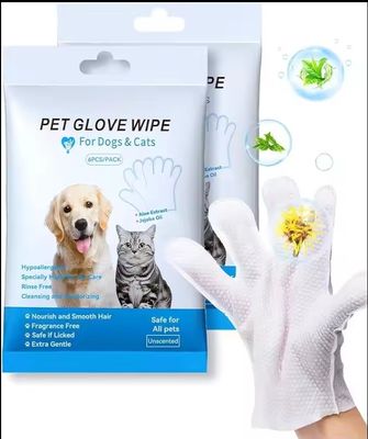 맞춤형 로고 받아 들일 수 있는 비조직 애완 동물 정비 장갑 개와 고양이 6 pcs/1 가방