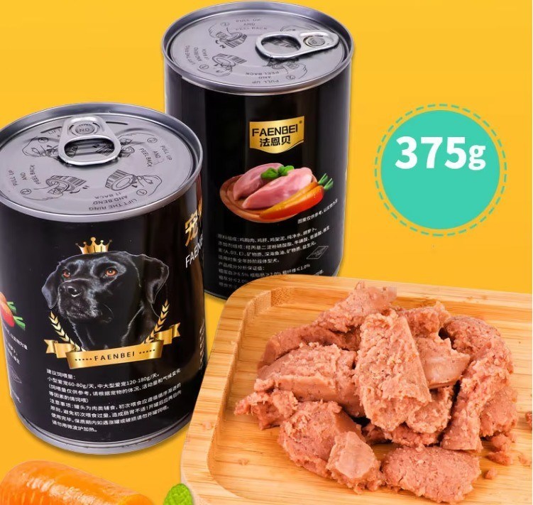 고품질 치킨 재료 100% 천연 원시 비프 젖은 음식 캔 애완 동물 고 영양